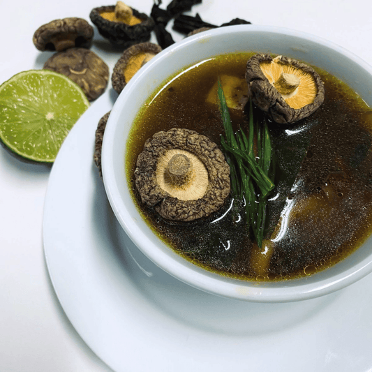 Oriental Miso Tofu and Mushroom Soup