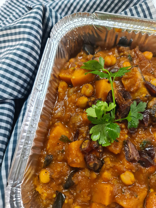 Brinjal, Chickpea and Date Tagine