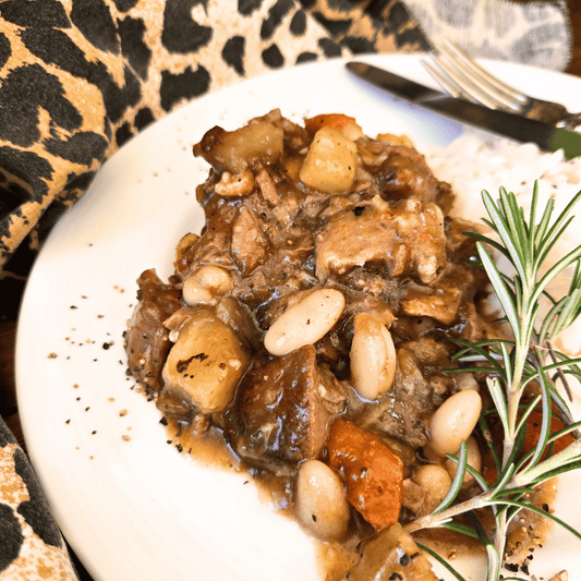 Garlic and Red Wine Lamb Casserole