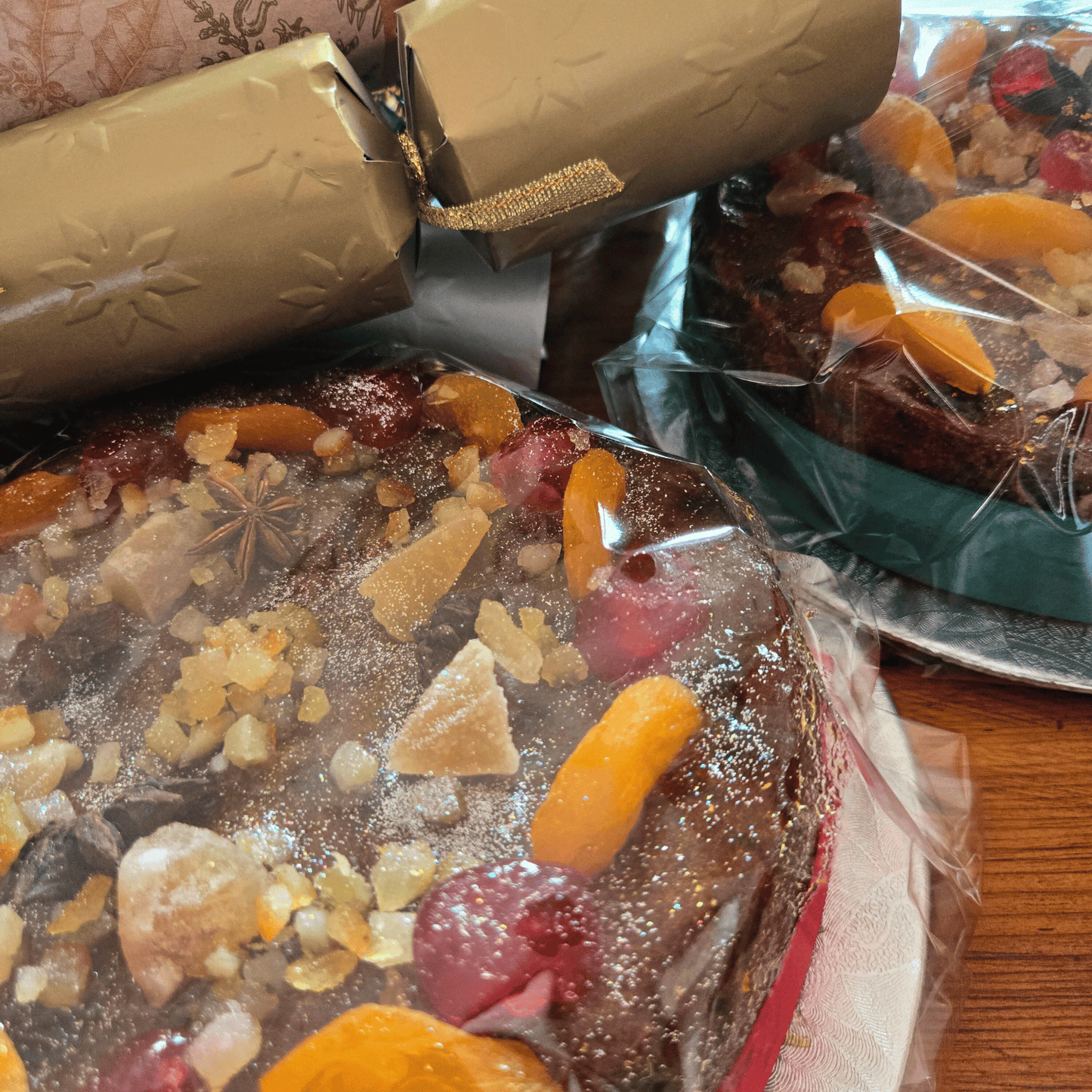 Christmas Cake topped with Glace Fruit