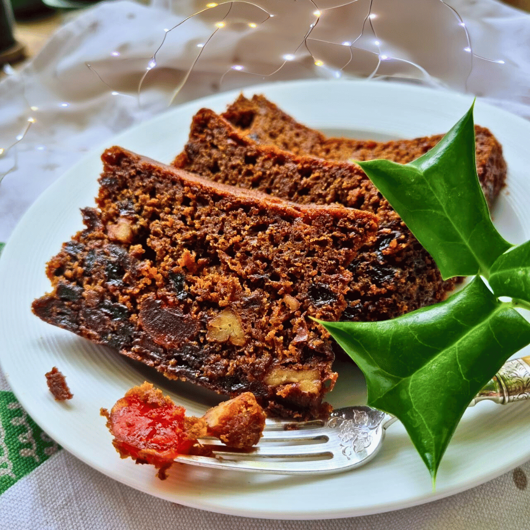 Christmas Cake topped with Glace Fruit