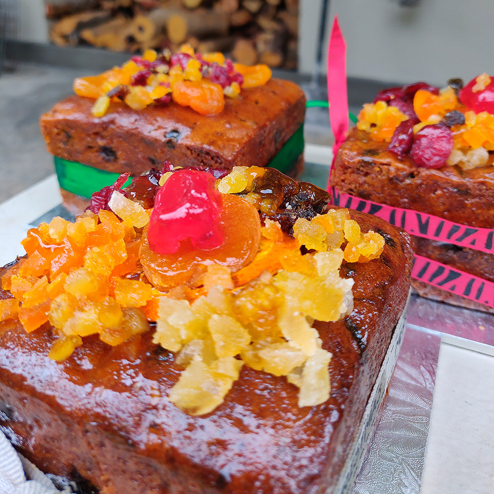 Christmas Cake topped with Glace Fruit