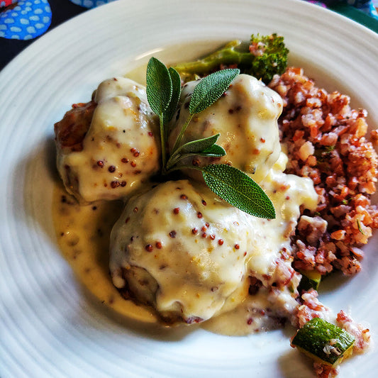 Pork Meatballs In A Mustard Sauce