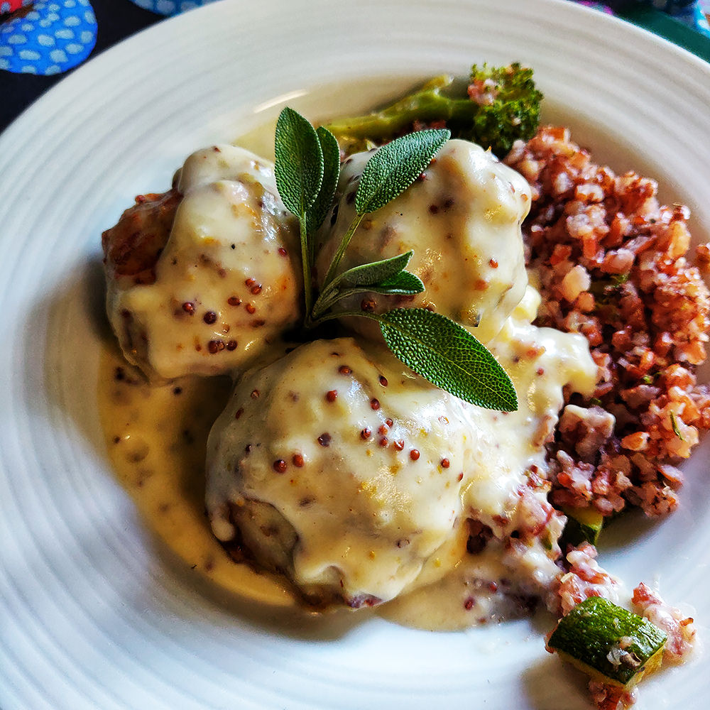 Pork Meatballs In A Creamy Dijon Sauce