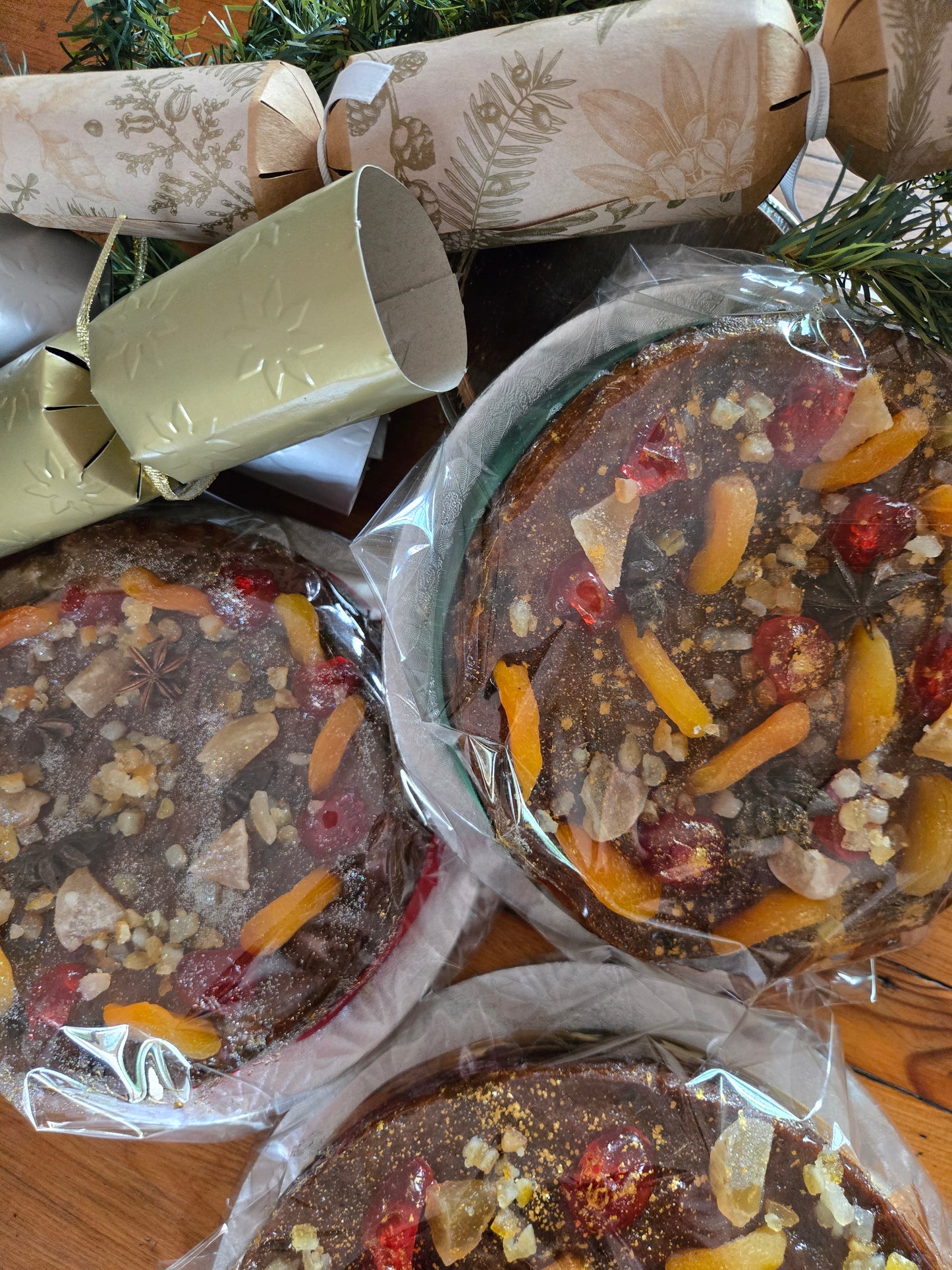 Christmas Cake topped with Glace Fruit