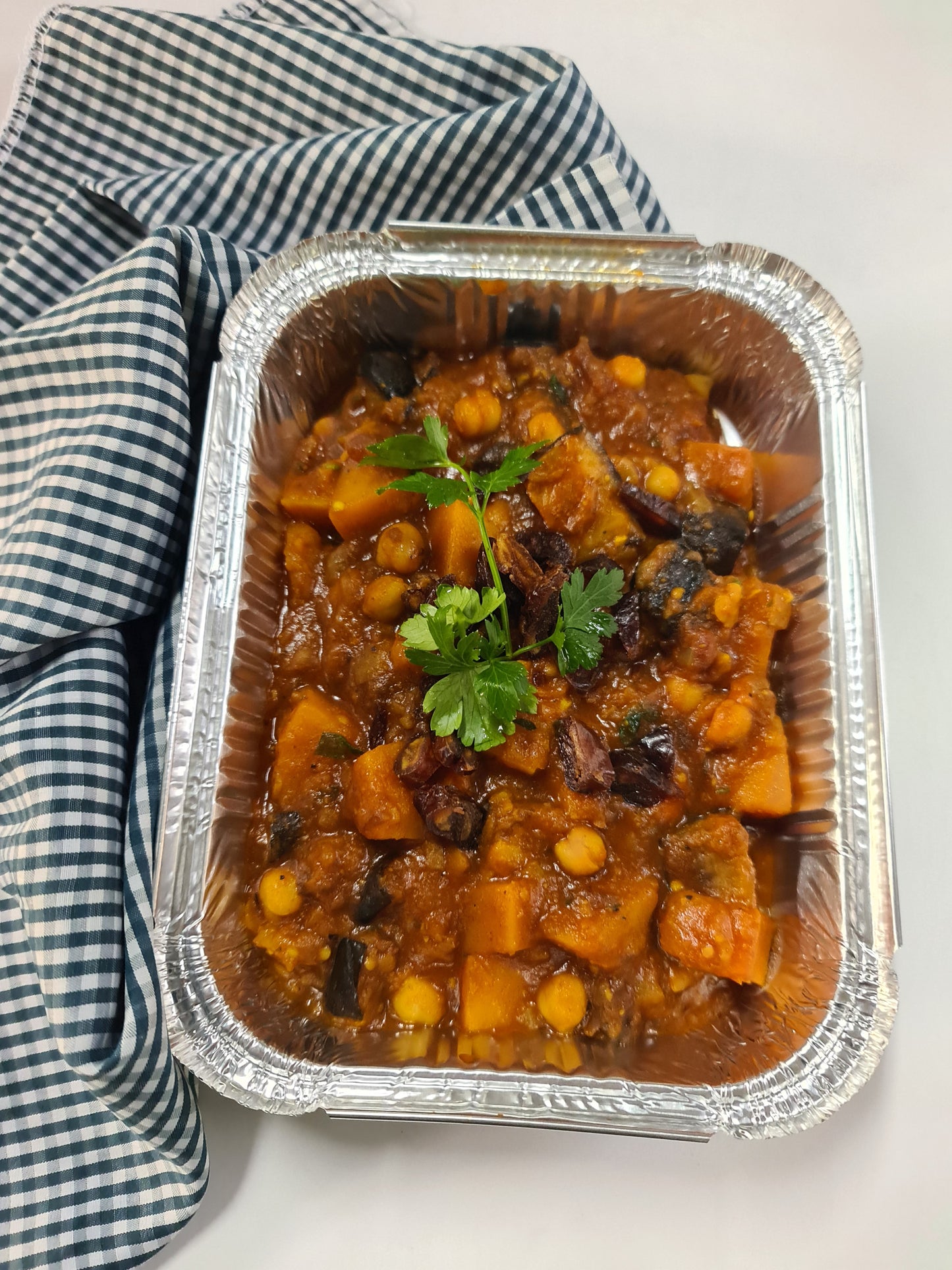 Brinjal, Chickpea and Date Tagine