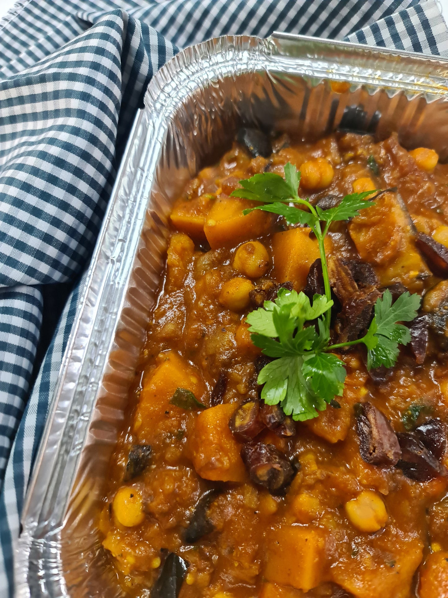 Brinjal, Chickpea and Date Tagine