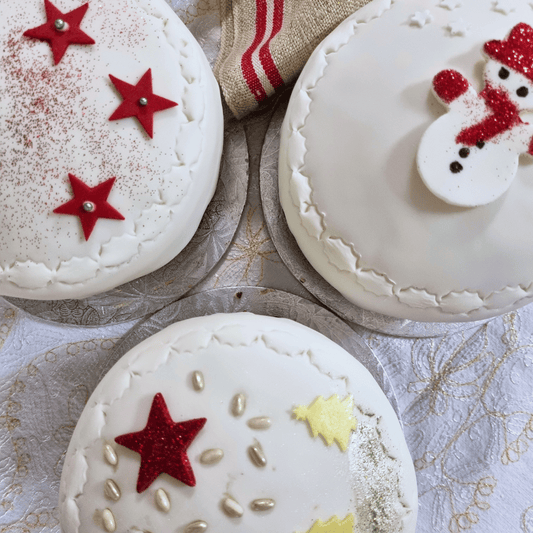 Christmas Cake - Iced with Pettinice and Marzipan with Detail