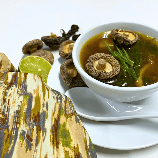 Oriental Miso Tofu and Mushroom Soup