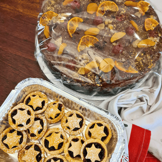 Christmas Cake topped with Glace Fruit